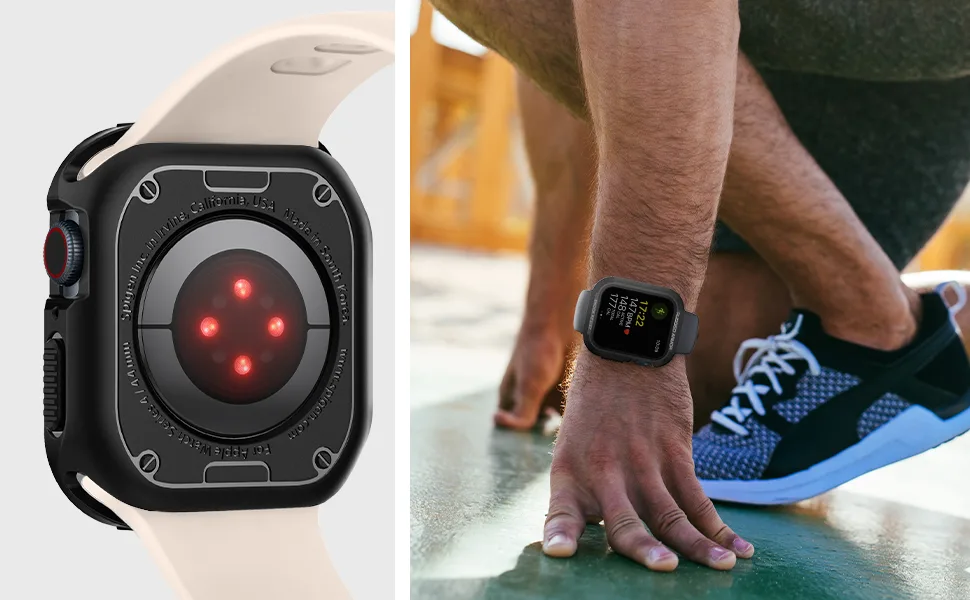 Spigen Rugged Armor Designed for Apple Watch Case Series 8/SE2/7/6/SE/5/4 45mm/44mm - Black - product information 6