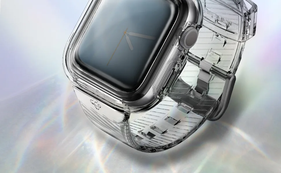 Spigen Liquid Crystal Pro Designed for Clear Apple Watch Band with Case Series SE2/6/SE/5/4 (40mm) - Crystal Clear - product information 1