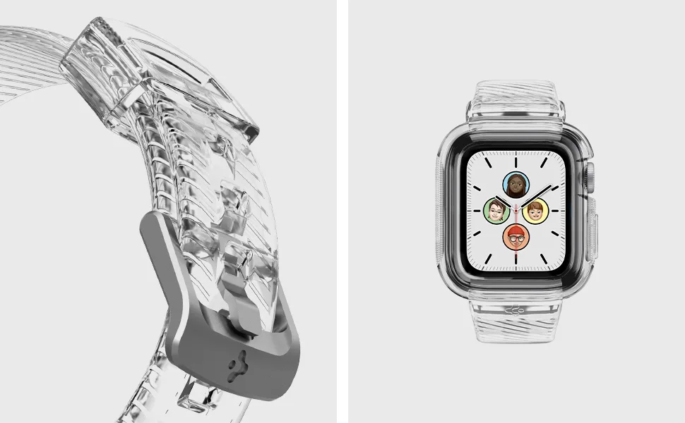 Spigen Liquid Crystal Pro Designed for Clear Apple Watch Band with Case Series SE2/6/SE/5/4 (40mm) - Crystal Clear - product information 3