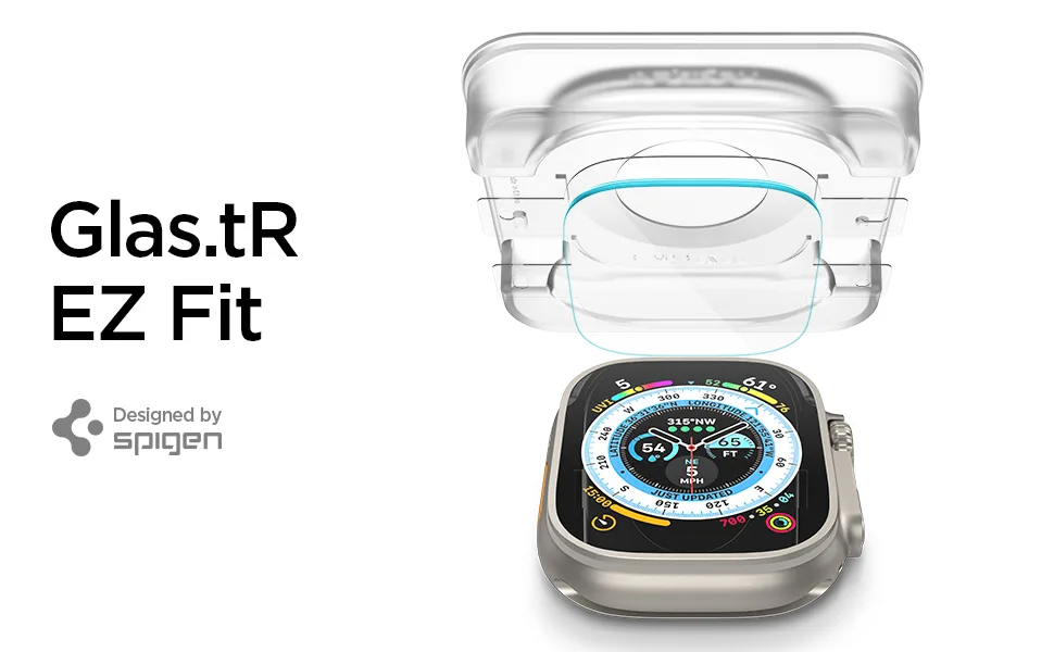 Spigen Tempered Glass Screen Protector GlasTR EZ FIT designed for Apple Watch Ultra (49mm) - 2 Pack Transparency - product information 2
