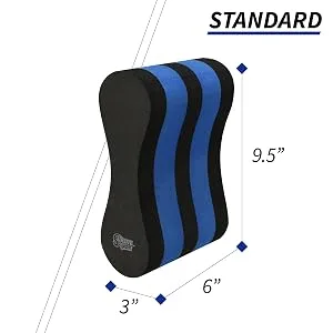 Sunlite Sports EVA 5-Layer Pull Buoy Leg Float - Pool Training Aid, Legs and Hips Support for Adults, Kids, and Beginners, for Swimming Stroke Standard Black/Blue - pull buoy standard sunlite sports swimming training aid gear water exercise 5 layer five