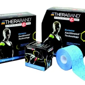 THERABAND Kinesiology Tape with XactStretch Indicator for Perfect Stretch and Application Every Time, Best in Class Adhesion, Water Resistant, and Pack Sizes Pack of 1 Beige/Beige - K tape