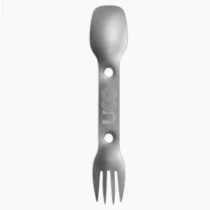 UCO 3-In-1 Titanium Spork Camping Spoon-Fork-Knife Utensil - Lightweight, Extra-Strong & Heat Tolerant