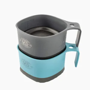 UCO Collapsible Cup for Hiking, Backpacking, and Camping, 2-Pack Classic Blue / Venture - Volume Measurements
