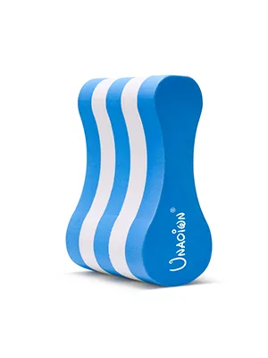 UNAOIWN Pull Buoy EVA 5-Layer Leg Float for Swimming Pool Training Aid and Swimming Stroke for Adults and Beginners Blue - buoy