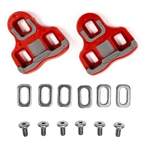 VeloChampion Look KEO Compatible Bike Cleat Set  Float Cleat Replacement for KEO Standard Bicycle Pedals Red 6 Degree - product information 2