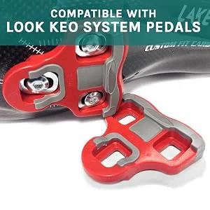 VeloChampion Look KEO Compatible Bike Cleat Set  Float Cleat Replacement for KEO Standard Bicycle Pedals Red 6 Degree - product information 3