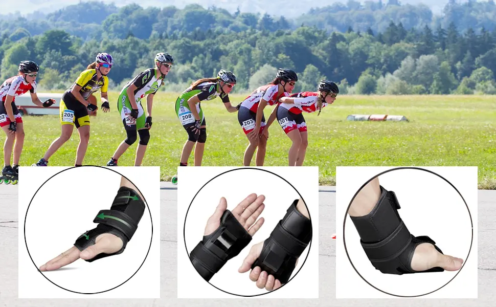 viclvin Wrist Guards with Palm Protection Pads for Adults and Kids, Adjustable Wrist Palms Protective Gear for Skateboarding, Longboarding, Roller Blading, Inline Skating, Snowboarding Medium - Wrist Guards