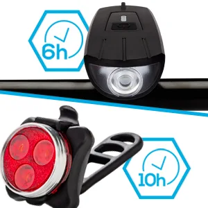 Vont Rechargeable Bike Light Set, Bicycle Light, Instant Install Without Tools, Fits All Bikes - 3 Modes, Bike Lights Front and Back Illumination - Waterproof, Lightweight, Durable - Breeze Bike Light