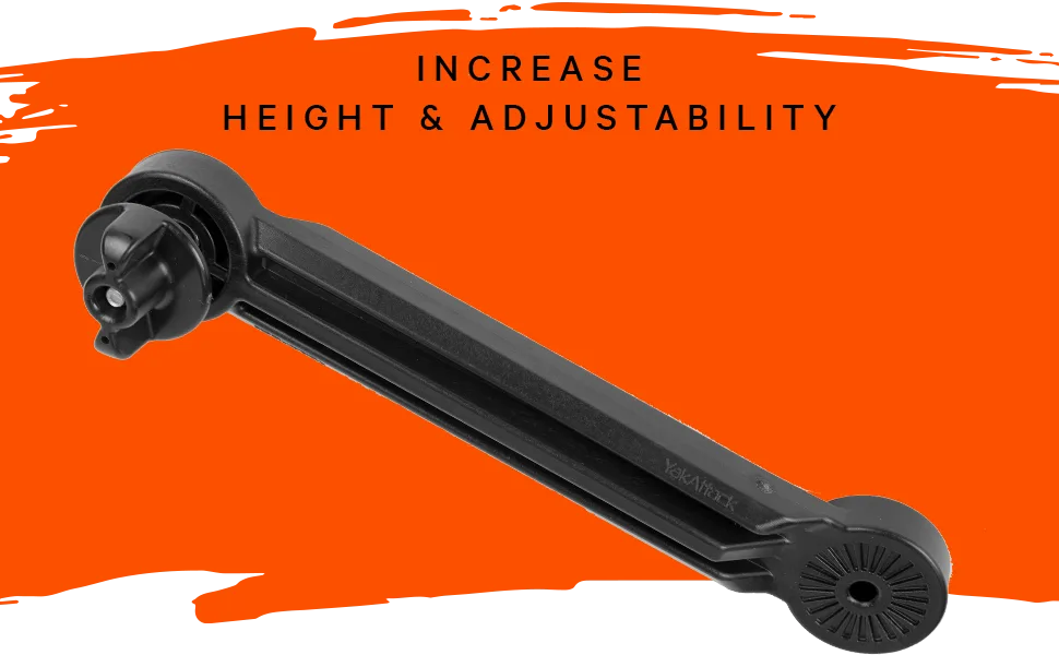 YakAttack 8" Extension Arm for LockNLoad Track Mounted Accessories - Fits Rod Holders, Fish Finder Mounts and More - increase height and adjustability