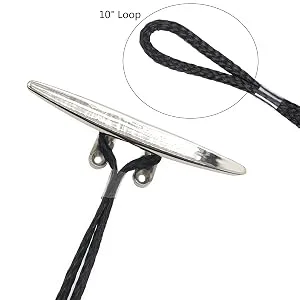 Bling Bling Bungee Dock Line Mooring Rope 3.5 ft Black 2 Pack - boat decor