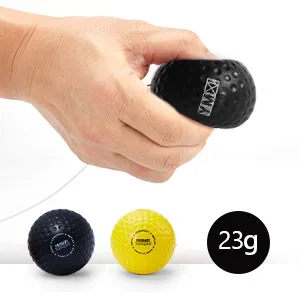 YMX BOXING Ultimate Reflex Ball Set - 4 React Reflex Ball Plus 2 Adjustable Headband, Great for Reflex, Timing, Accuracy, Focus and Hand Eye Coordination Training for Boxing, MMA and Krav Mega Black/Yellow/Red/Green - PRIMARY BALL
