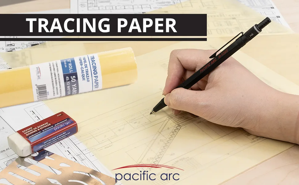 Pacific Arc Tracing Paper Roll, White, 6 Inch X 50 Yard Roll White 6 Inch x 50 Yard - Tracing paper