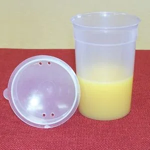 SP Ableware Little-Spill Adapted Drinking Cup, Translucent Plastic with Flow Control Lid (745920000) - SP Ableware Maddak Little Spill Drinking Cup Liquid Flow Control Plastic Disposable Lid