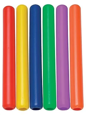 Sportime Beginner Relay Batons, 11-1/2 Inches, Assorted Colors, Set of 6 - 1478836 - relay baton