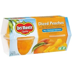 Del Monte Diced Pears, No Sugar Added, 16 oz - diced peaches