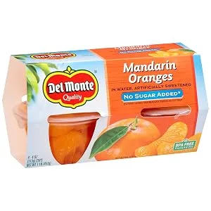 Del Monte Diced Pears, No Sugar Added, 16 oz - mandarin oranges