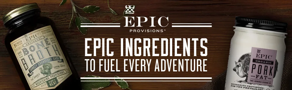 EPIC Tuscan Chicken Bone Broth, Keto Consumer Friendly, 14 fl. oz. 14 Ounce (Pack of 1) - EPIC grass fed beef bone broth and organic pork fat jars