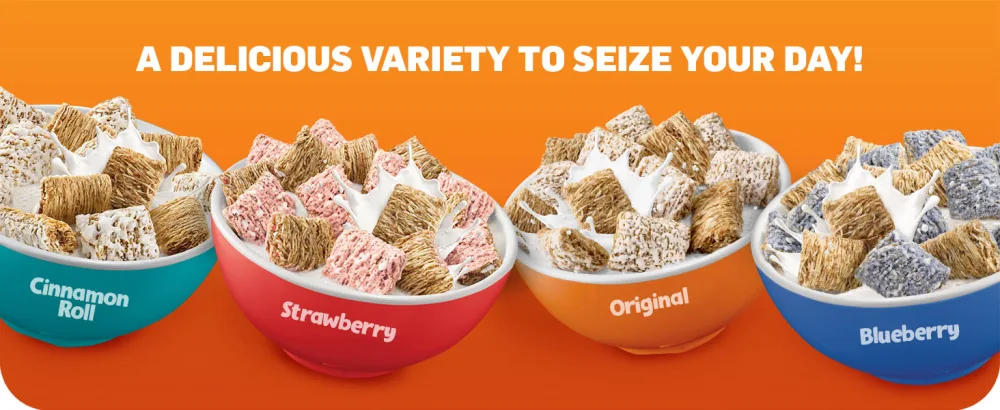 Kellogg's Frosted Mini-Wheats Cold Breakfast Cereal, High-Fiber, Whole Grain, Family Size, Original, 24oz Box (1 Box) - a delicious variety to seize your day like cinnamon roll, strawberry, original, and blueberry