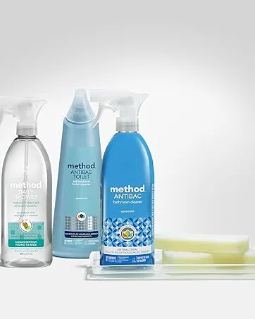 Method Bathroom Cleaner, Removes Mold + Mildew Stains, Eucalyptus Mint, 28 Fl Oz - bathroom cleaners
