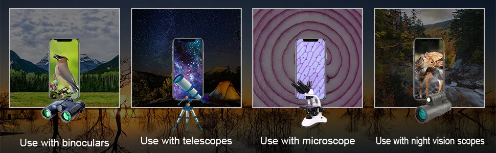 Celticbird Cell Phone Adapter- Photography Adapter Mount Work with Binoculars, Monoculars, Spotting Scopes, Telescope, for iPhone, Samsung, HTC, LG, and More - product information 3