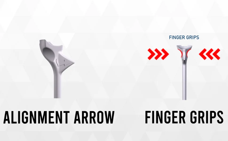FLIGHTPATH Premium Golf Tees - Durable Plastic Golf Tees Designed to Enhance Golf Shot Distance & Precision - Robotically Tested to Reduce Ball Spin - USGA Approved Golf Equipment - brush tees golf consistent tees golf tees golf traing aids