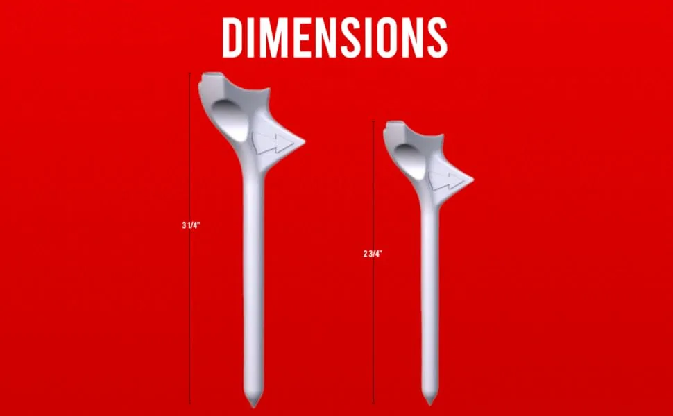 FLIGHTPATH Premium Golf Tees - Durable Plastic Golf Tees Designed to Enhance Golf Shot Distance & Precision - Robotically Tested to Reduce Ball Spin - USGA Approved Golf Equipment - golf mat tees driving range tee tour tee long golf tees long golf tees