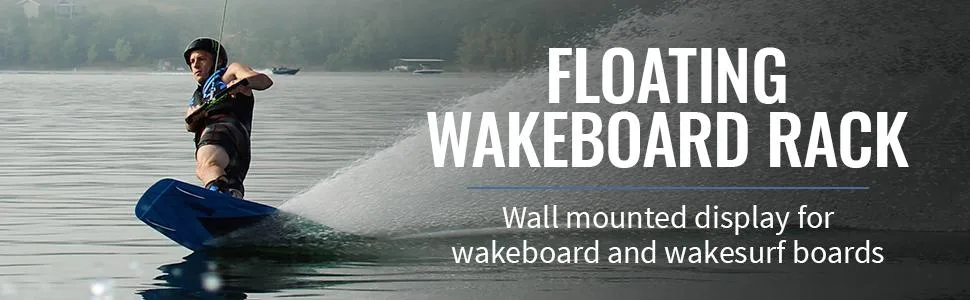 StoreYourBoard Naked Wake, Wakeboard Wall Rack, Aluminum Storage Rack - storeyourboard wakeboard storage naked rack wall mount hooks holder display minimalist floating best