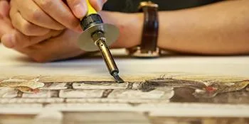 Wood Burning Kit, Wood Burning Tool Adjustable Temperature Woodburning Pyrography Pen Kit for Adults 46 Pcs - wood burning kit