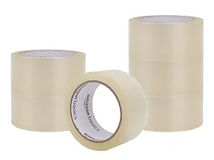 Amazon Basics Packaging Tape, 1.9 in x 72.2 yards, 1.8mil Thickness (12-Roll), Clear 12-Roll 1.9in x 72.2yd, 1.8mil Thickness - product information 1