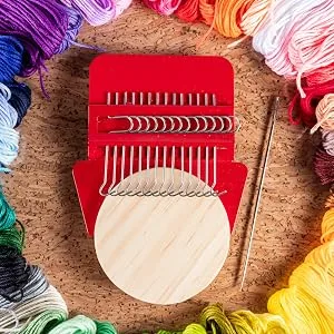 Wooden Darning Mini Loom Machine, Speedweve Sock Darning Thread Tool Kit, Darning Mushroom Egg for Mending, Complete Darning Kit with Instructions DYI by AMZ Elite - Darning Loom