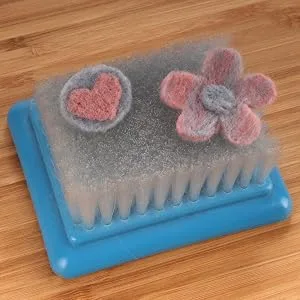 JubileeYarn Felting Needle Applique Brush Mat - Large Blue - felt