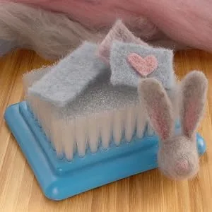 JubileeYarn Felting Needle Applique Brush Mat - Large Blue - felt