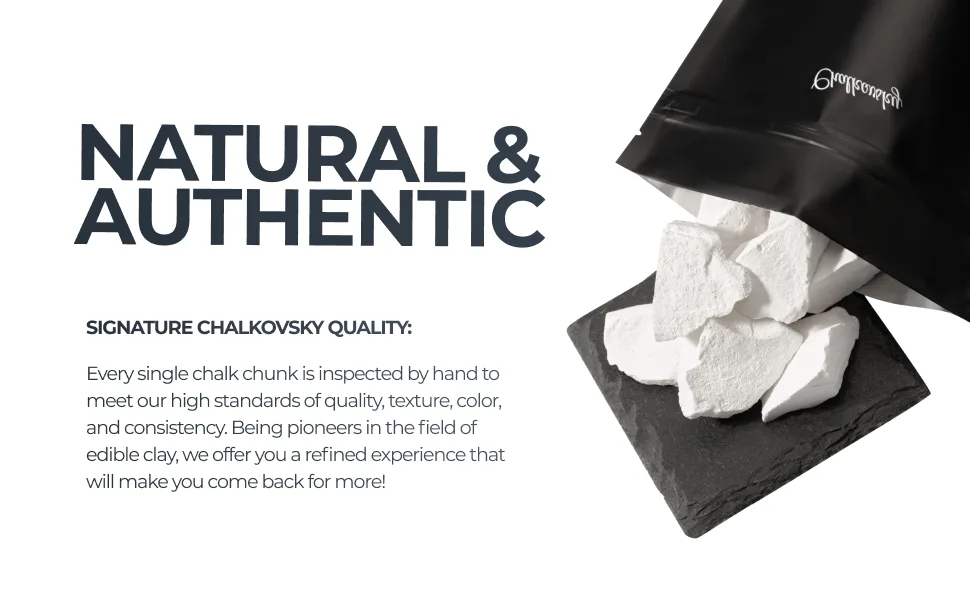 Chalkovsky Edible Chalk Chunks - Natural Chalk for Eating - Crunchy Belgorod Chalk Chunks - Russian Organic Chalk for Bone Strength - Zero Additives, No Impurities - White 7oz (200g) - last