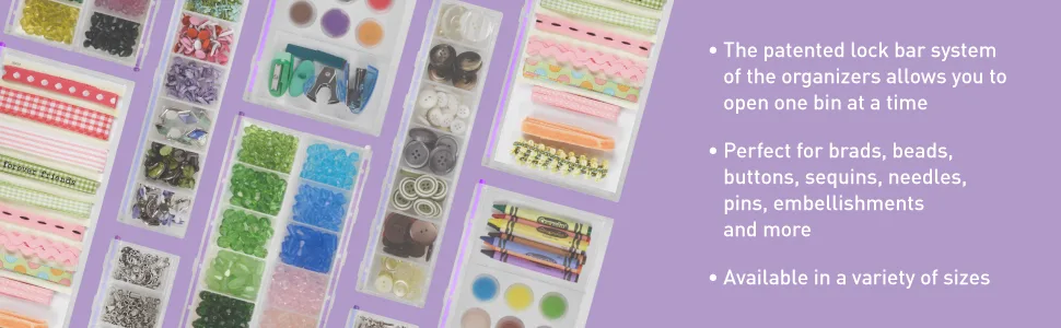 CRAFT MATES Bead Organizer and Plastic Storage Containers for Crafts, Buttons, Pins and More, 56 Locking Compartments, Clear Lids 56 Compartment Case - craft mates storage containers benefits