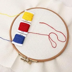 Aida Cloth 14 Count Cross Stitch Fabric Multi Colored 1218inch 7Pcs - beige