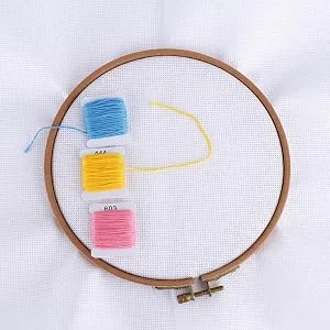 Aida Cloth 14 Count Cross Stitch Fabric Multi Colored 1218inch 7Pcs - white