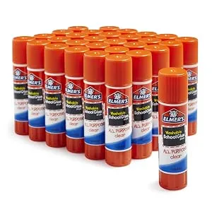 Elmer's All Purpose School Glue Sticks, Washable, 7 Gram, 30 Count 30 Count Standard Stick Glue - Fast Drying Formula for Rapid Results