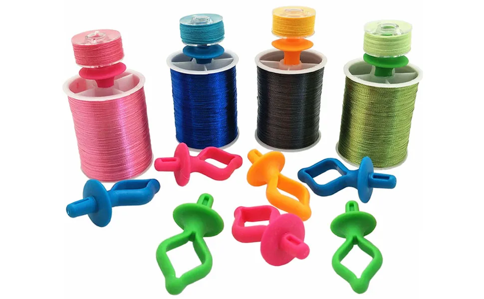 Fbshicung 100 Pieces Bobbin Holder, Thread Spool Holder Stack Bobbins on Top of Thread Spools for Type A& L and M Bobbins for Embroidery, Quilting & Sewing - product information 1