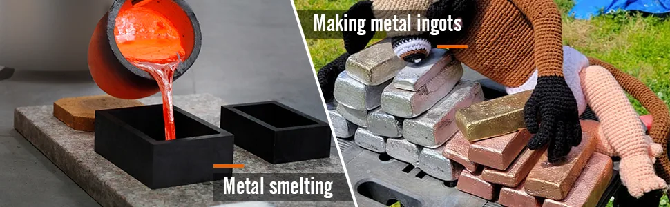 GONGYI #1 (2.2lbs-1kg) Clay Graphite Crucible for Metal Melting Casting Refining Gold Silver Copper Brass Aluminum # 1 - crucible a6