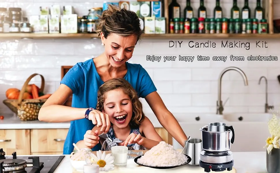 Soy Candle Making Kit Supplies - DIY Candle Making Kit 32oz Wax Melting Pot and More Necessary Tool - DIY candle making kit