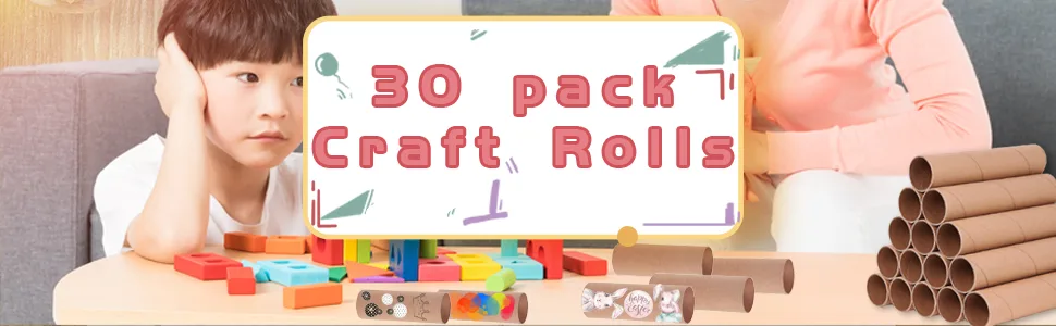 Jyongmer 30 Pack 3.9 Inches Craft Rolls - Sturdy Cardboard Tubes for DIY Crafts and Handmade Projects - product information 2
