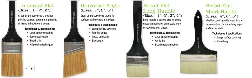 Liquitex 1300503 Professional Freestyle Large Scale Brush, Universal Angle 3-inch - product information 3