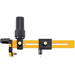 OLFA 18mm Rotary Circle Cutter (CMP-3) - Adjustable Rotary Blade Cutter w/ Ratchet Handle Cuts Perfect Circles for Crafts, Sewing, Quilting, Replacement Blade: OLFA RB18-2 - product information 6