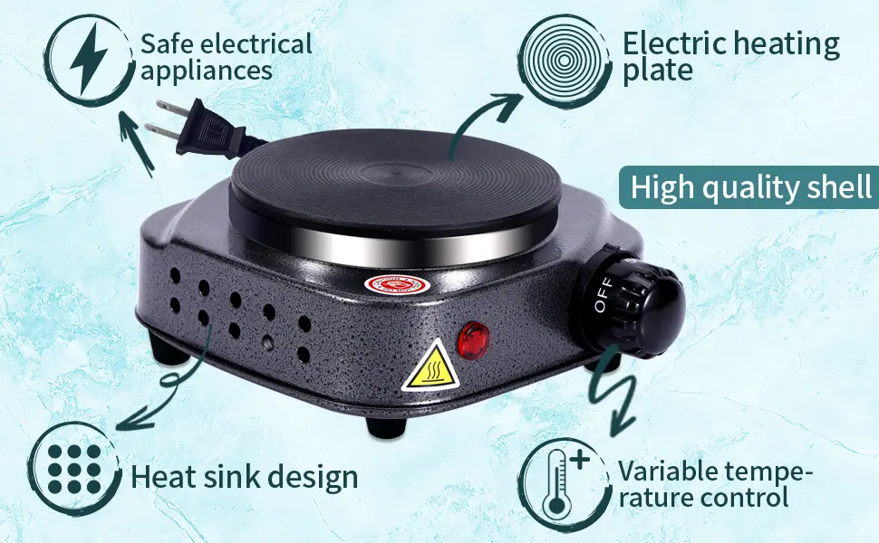 Multifunctional Electric Heating Plate for Melting Wax,Candle Making and More(Silver Gray) Silver Grey - Electric Heating Plate