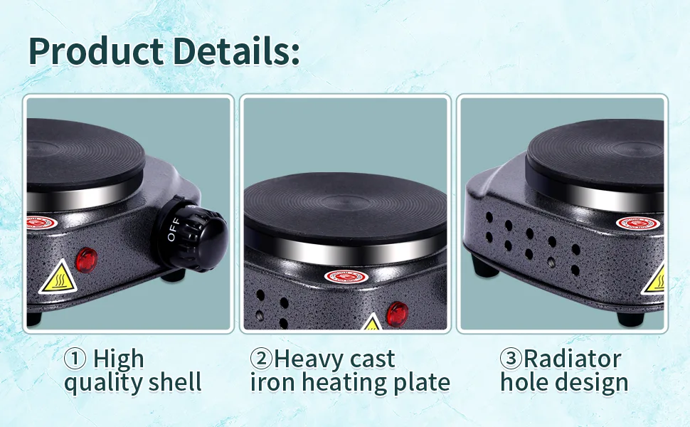 Multifunctional Electric Heating Plate for Melting Wax,Candle Making and More(Silver Gray) Silver Grey - Electric Heating Plate