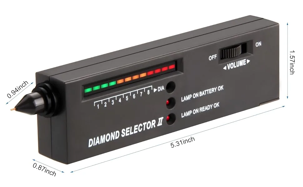 Diamond Tester, Diamond Detector, Diamond Tester Pen, Diamond Tester Professional, gem Tester, Diamond Tester Pen High Accuracy Professional Jeweler(Black Diamond Testers) - product information 2