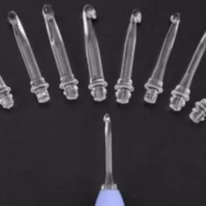 Lighted Crochet Hooks Set- Rechargeable Crochet Hook with Latest Case, 9 in 1 Interchangeable Heads Light Crochet Hooks with Accessories blue - Step 2