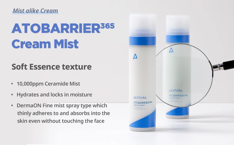 AESTURA ATOBARRIER365 CERAMIDE Cream Mist | Long Lasting Moisturizing Face Serum Mist with Ceramide | 4.05 oz, 120ml - ATOBARRIER365 Cream Mist