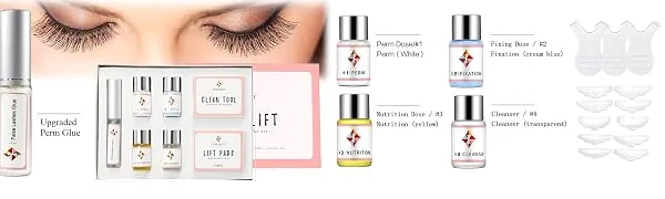 TUBeauty 2023 Eyelash Perming Full Kit, Upgraded Professional Eyelash Perming Eye Lashes Extension Perming Kit Nutritious Eyelashes Curling Lash Lift ICONSIGN (Glue Upgraded Version) - Eyelash Perming Kit,Professional Eyelash Perming Eye Lashes Extension